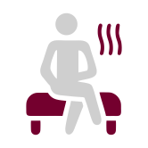 Icon Bath Bath Fire U Grupo de bem -estar de gelo
