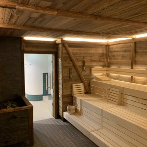bild6 sauna vieux poêle à bois banc de sauna éclairage installation de bien-être construction aqua fun kirchlengern feu glace sauna groupe