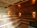 foto sauna illuminazione vecchio legno rustico stufa kw panca sistema costruzione wellness donaubadn nuovo ulm fuoco ghiaccio gruppo sauna