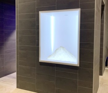 riferimento fontana di ghiaccio corian installazione impianto foto di costruzione