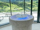 fuente de hielo referencia corian instalación planta construcción foto