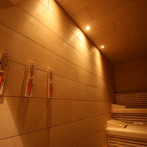 foto sauna fińska drewniany termometr oświetlenie zakład budowlany plan budowy wellness spa sauna elementy projektu monachium ogień i lód wellness spa group gmbh