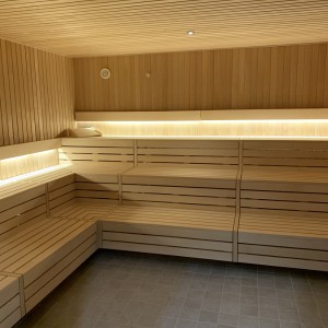Obr. 72 Sauna Lighting Wood Panel Bank Lenys Baenke Wellness Parkbad Laupheim Fire Ice Sauna Group Obr. 72 Sauna Lighting Wood Panel Bank Lenys Baenke Wellness Parkbad Laupheim Fire Ice Sauna Group