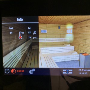 Foto savna nadzor zaslona zaslon Načrtovanje wellnes Foto savna nadzor zaslona zaslon Načrtovanje wellnes