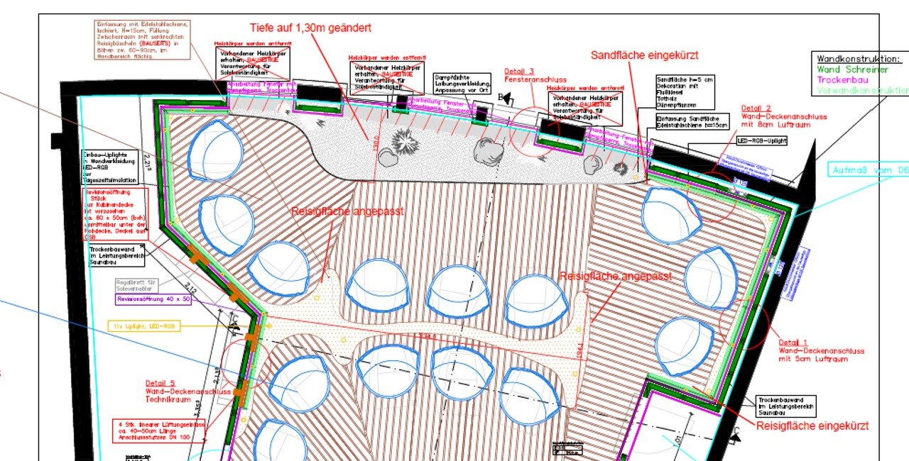 installations de bien-être installations de sauna croquis de planification plan de construction aide à la conception feu glace comparaison de groupe de sauna 1