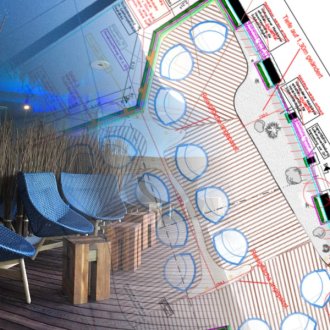 Strutture per il benessere Strutture per la sauna Schizzi di pianificazione Piano di costruzione Supporto per la progettazione di una sauna con ghiaccio e fuoco Foto di gruppo 1