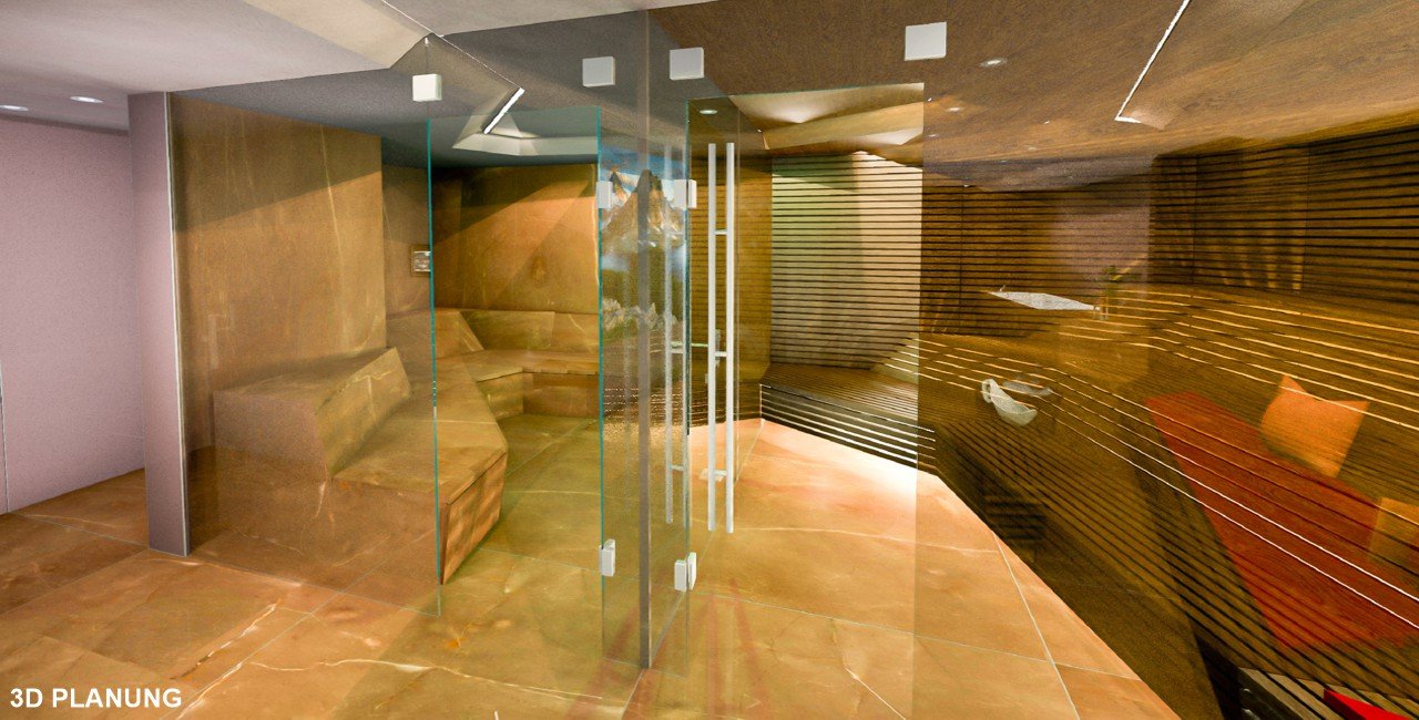Planowanie 3D sauna porównanie strefy wellness maxpalais hotel muenchen ogień sauna lodowa zdjęcie grupy 1